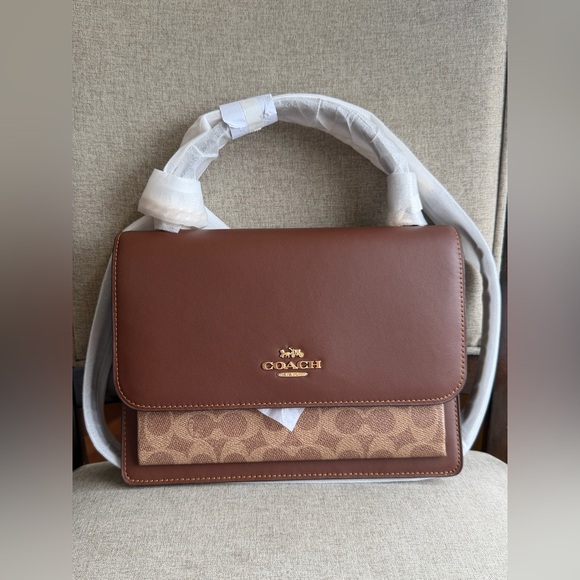 NWT！COACH Klare Top Handle Bag In Signature Canvas（COACH CY687）fast - Picture 1 of 10
